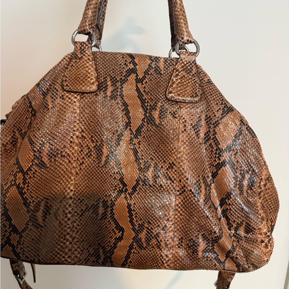 Prada Exotic Python Pitone Large Top Handle Shoul… - image 13